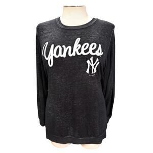 Torrid Size 3 New Era MLB New York Yankees Burnout Crew Neck Sweatshirt Black 3X